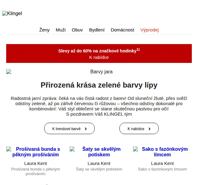 KLiNGEL: Slevy až 60 % na hodinky – červen 2026 | Nuslet.cz