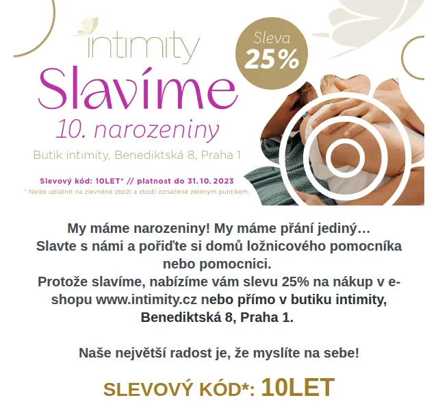 intimity.cz: Sleva 25 % na celý nákup – červenec 2026 | Nuslet.cz