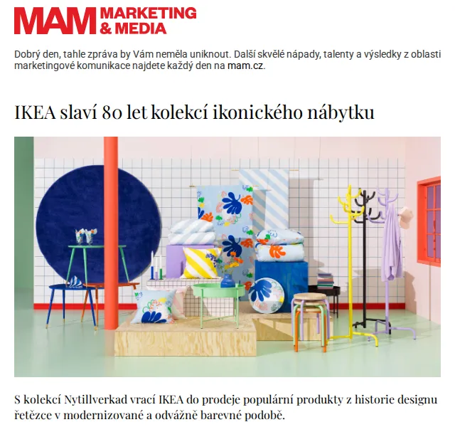 Marketing & Media: IKEA nová kolekce Nytillverkad – červen 2026 | Nuslet.cz
