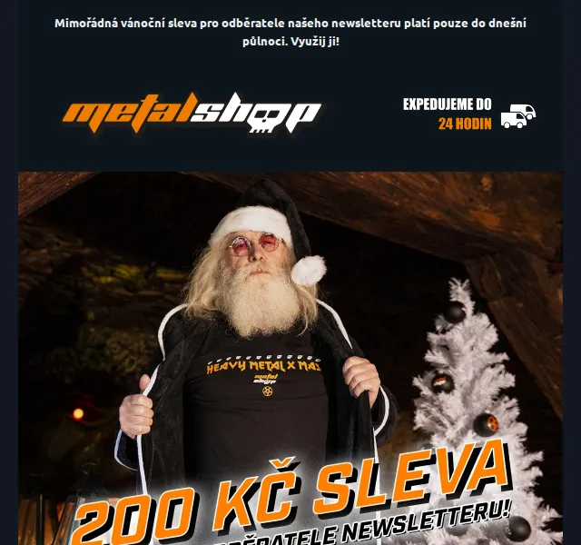 METALSHOP: Mimořádná sleva 200 Kč – červen 2026 | Nuslet.cz