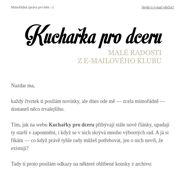 Florentýna - Kuchařka pro dceru: Tipy z archivu – červen 2026 | Nuslet.cz