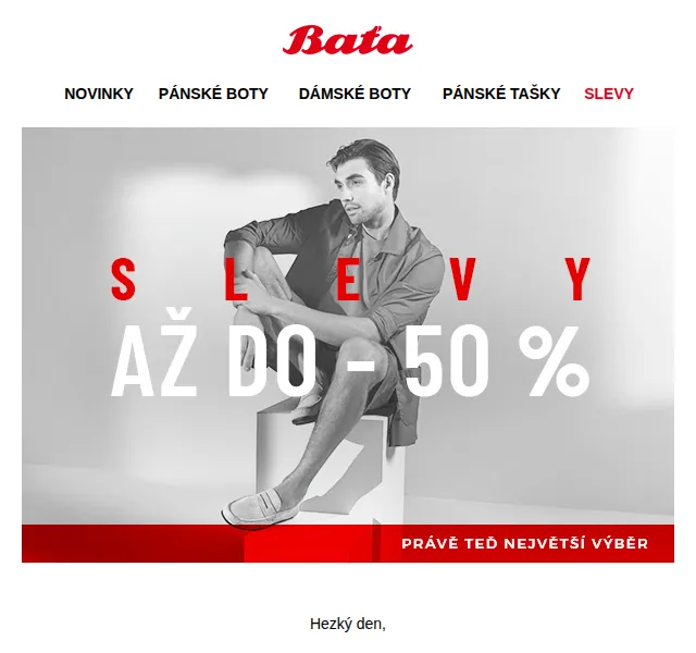Baťa: Letní výprodej až 50 % – červen 2026 | Nuslet.cz