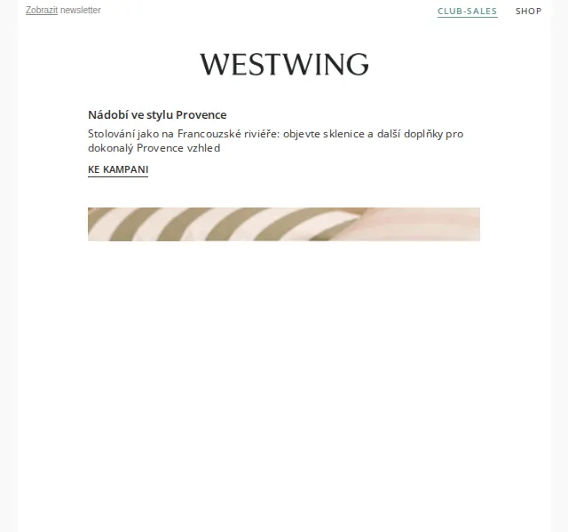 Westwing: Nádobí Provence & Biancoperla – červen 2026 | Nuslet.cz