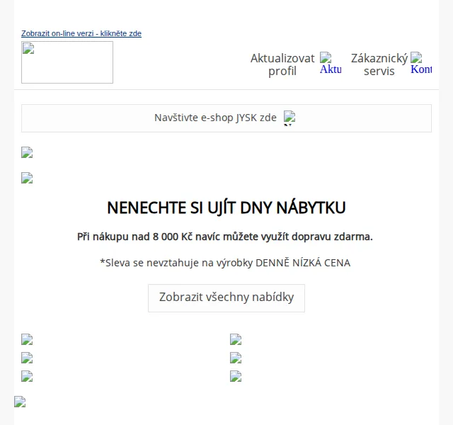 JYSK: Dny nábytku – slevy a doprava zdarma nad 8 000 Kč – červen 2026 | Nuslet.cz