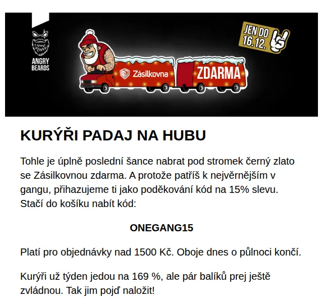 Angrybeards: 15% sleva a doprava zdarma – červen 2026 | Nuslet.cz