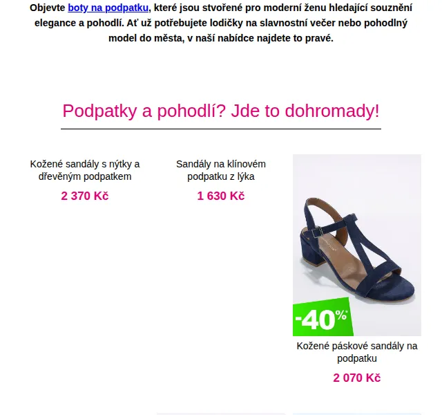 Blancheporte: -40 % na boty na podpatku – červen 2026 | Nuslet.cz