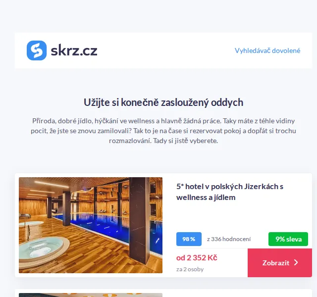Vánoce na Skrz: wellness pobyty v Polsku od 1 560 Kč – červen 2026 | Nuslet.cz