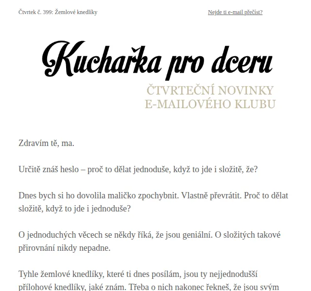 Florentýna - Kuchařka pro dceru: Žemlové knedlíky – červen 2026 | Nuslet.cz