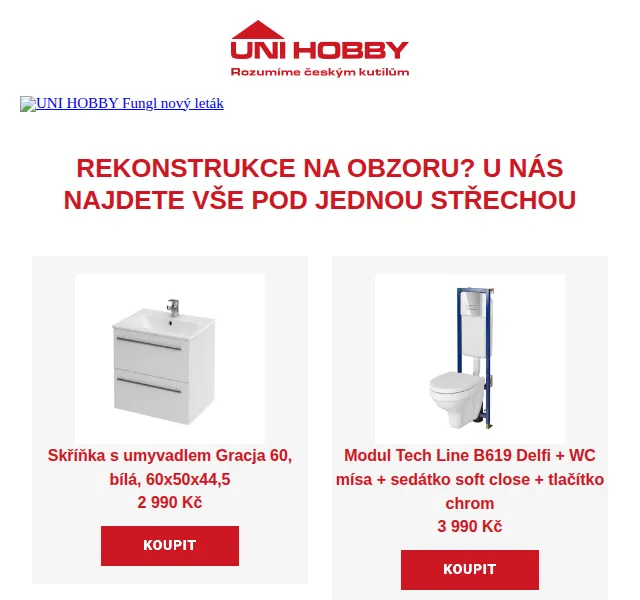 UNI HOBBY: leták s produkty od 379 Kč – červenec 2026 | Nuslet.cz