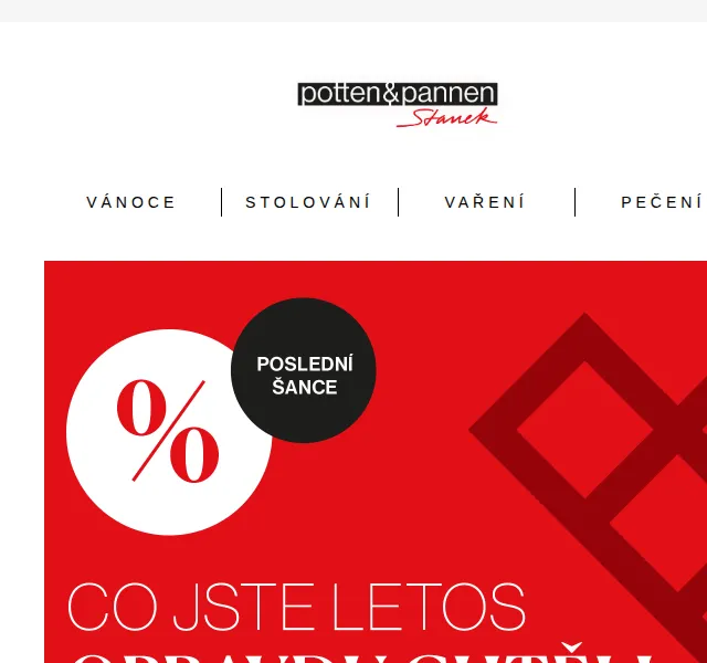Potten & Pannen - Staněk: Povánoční výprodej – duben 2026