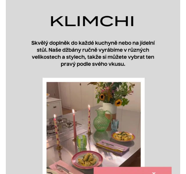 KLIMCHI: Jarní stolování s českým sklem – červen 2026 | Nuslet.cz