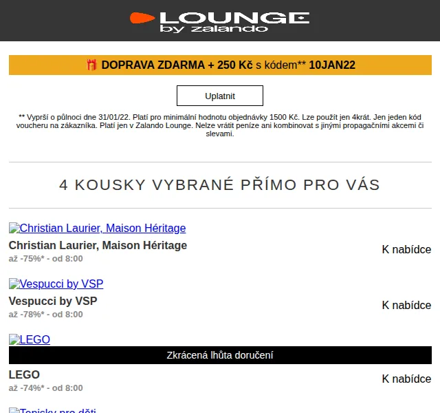 Lounge by Zalando: Sleva až 75 % a doprava zdarma – červen 2026 | Nuslet.cz