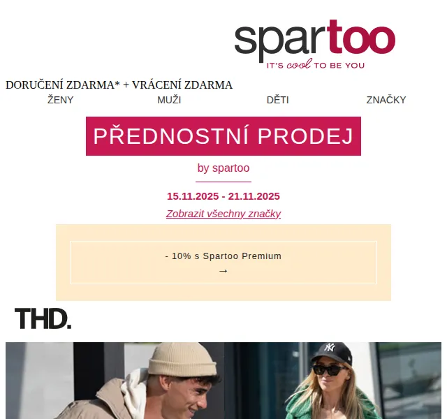 Spartoo: Sleva až -50 % na THEAD., Schott, DVS – listopad 2025 | Nuslet.cz