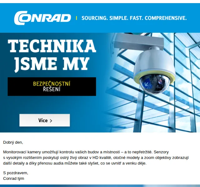 Conrad Electronic: Bezpečnostní kamery a drony – červen 2026 | Nuslet.cz