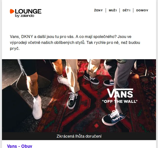 Lounge by Zalando: Vans, DKNY a další ve slevě až 75 % – červen 2026 | Nuslet.cz