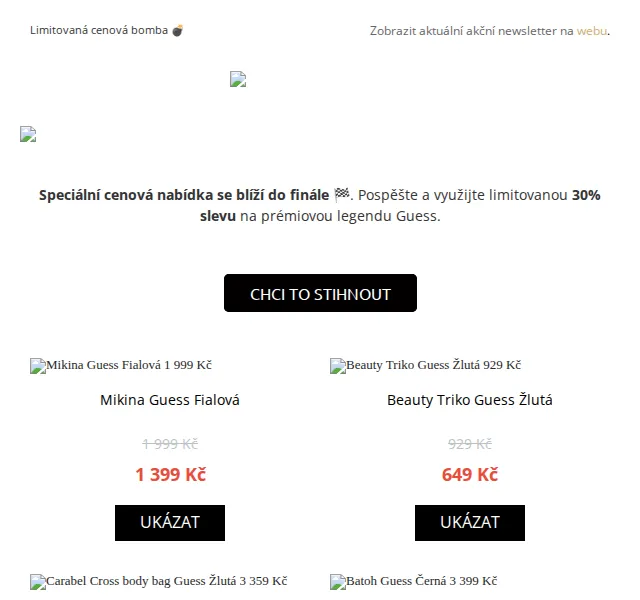 UrbanStore.cz: Guess sleva 30 % – červen 2026 | Nuslet.cz