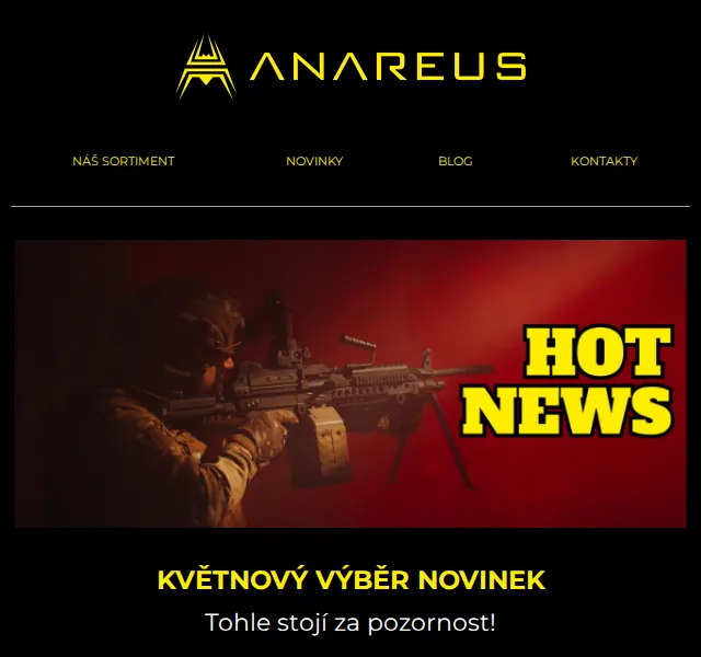 Květnový výběr novinek - Airsoft zbraně a gear | ANAREUS