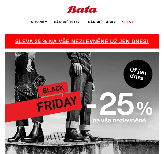 Baťa: SLEVA 25 % na vše nezlevněné – listopad 2021 | Nuslet.cz