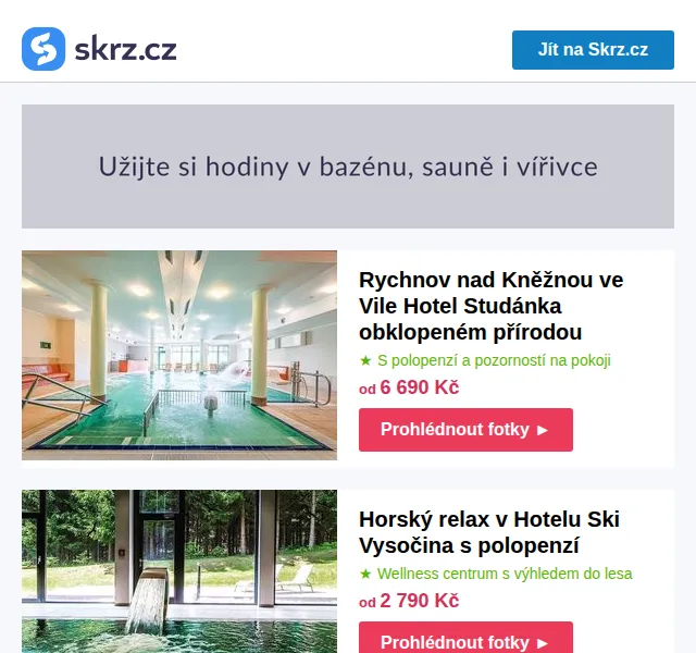 Vánoce na Skrz: Wellness pobyty v Česku i zahraničí – červenec 2026 | Nuslet.cz
