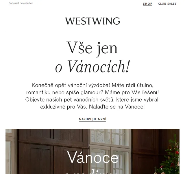 Westwing: Vánoční dekorace a dárky – červenec 2026 | Nuslet.cz