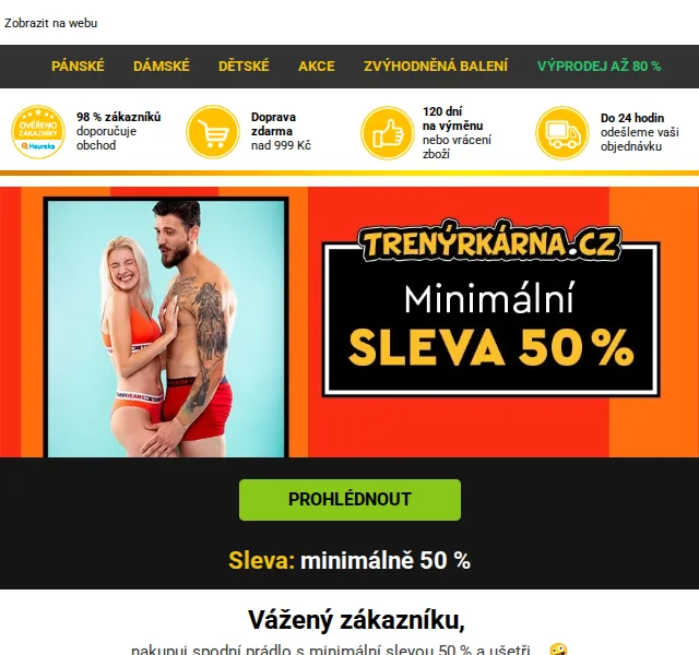 Lukáš z Trenýrkárna.cz: Super výprodej minimálně 50 % – červen 2026 | Nuslet.cz