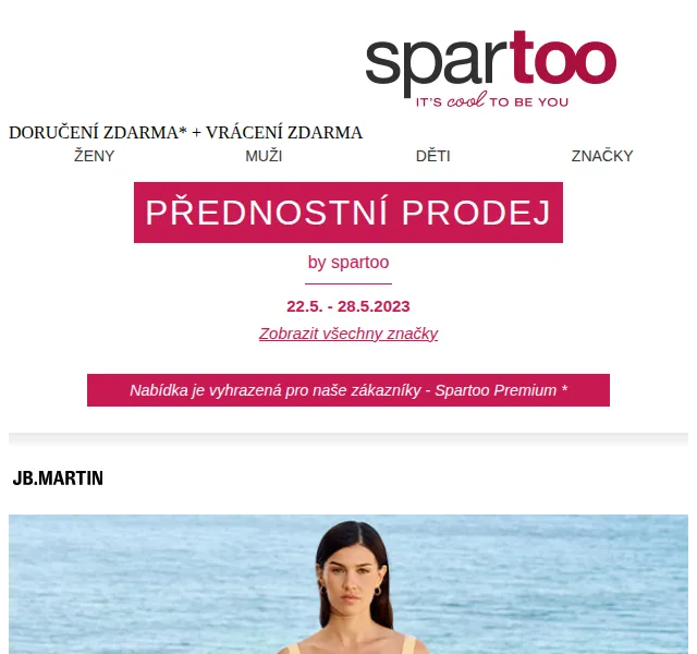 Spartoo: JB Martin, Desigual až -50 % s dopravou zdarma – červen 2026 | Nuslet.cz