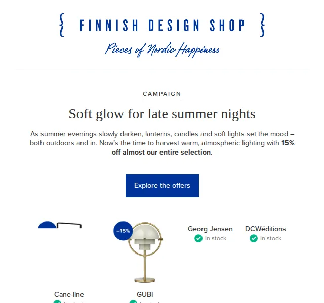 Finnish Design Shop: sleva 15 % na osvětlení – červen 2026 | Nuslet.cz