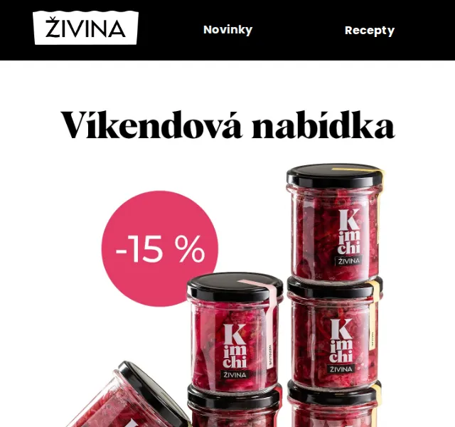 Živina: sleva 15 % na Kimchi – červen 2026 | Nuslet.cz