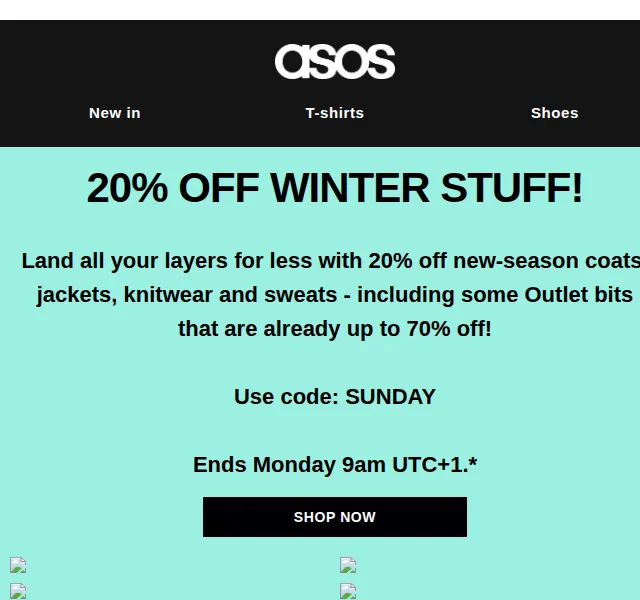 ASOS: 20% sleva na zimní kolekci – červen 2026 | Nuslet.cz