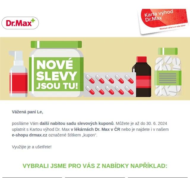 Dr.Max E-shop: Slevové kupony na Vitamin C, Magnesium a Rennie – červenec 2026 | Nuslet.cz