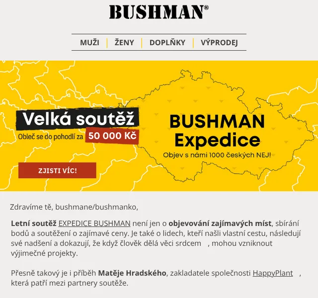 BUSHMAN: Květinové oblečení + soutěž – červen 2026 | Nuslet