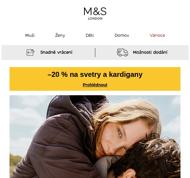 Marks and Spencer: –20 % na svetry a kardigany – červen 2026 | Nuslet.cz