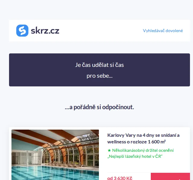 Skrz: wellness pobyty plné hýčkání – červenec 2026 | Nuslet.cz