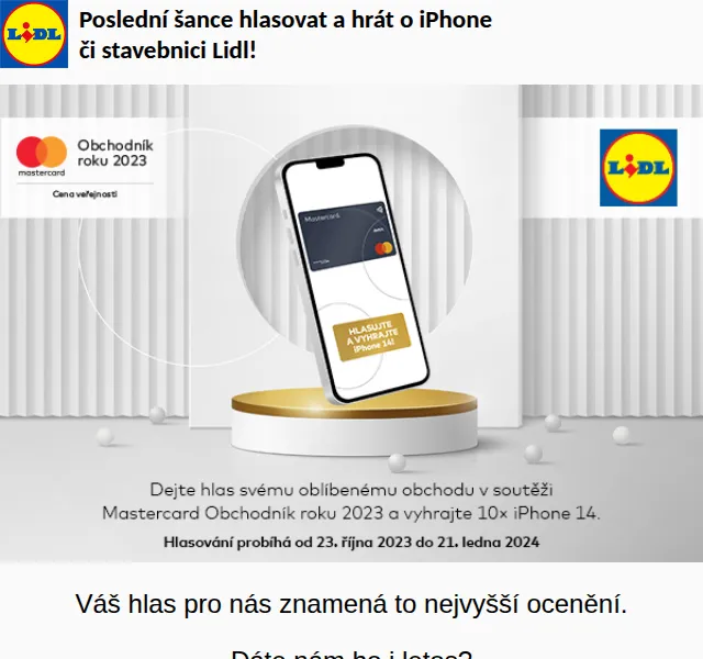 Lidl: Soutěž o iPhone a stavebnici – červenec 2026 | Nuslet.cz