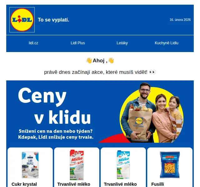 Lidl: Sleva 30 % na osvětlení + nákupy za super ceny – únor 2026