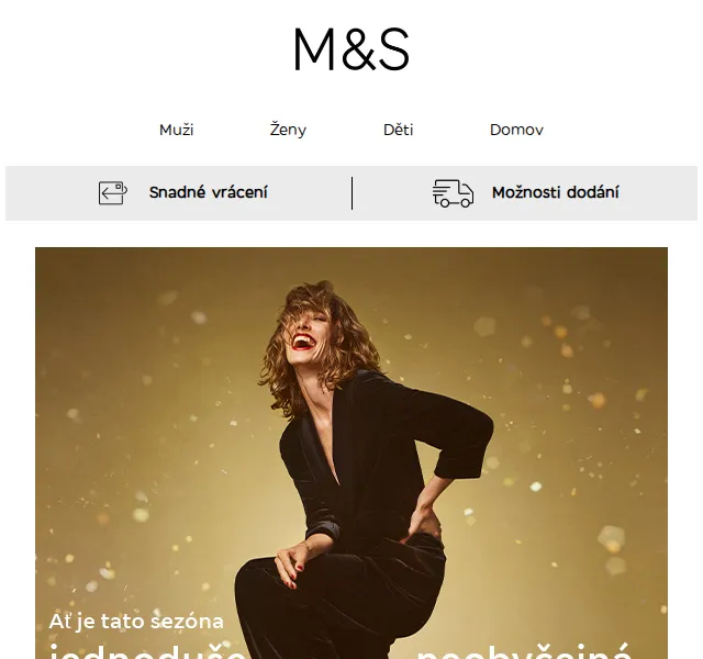 Marks and Spencer: Večerní outfit s flitry a sametem – červen 2026 | Nuslet.cz