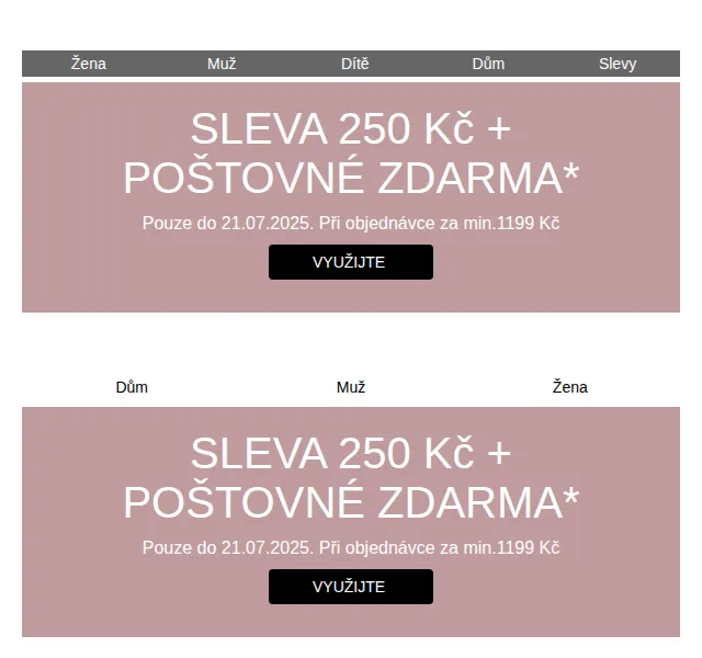 bonprix: SLEVA 250 Kč + poštovné zdarma – červenec 2025 | Nuslet.cz