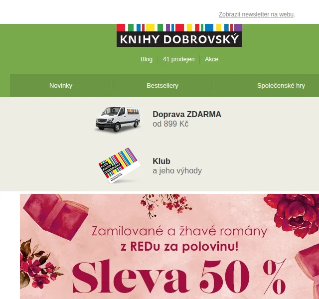 KnihyDobrovsky.cz: Sleva 50 % na romány a Knížkodej pro děti – červenec 2026 | Nuslet.cz