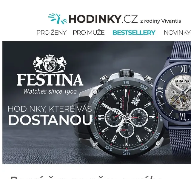 Hodinky.cz: Slevy až 91 % na hodinky Festina – červen 2026 | Nuslet.cz