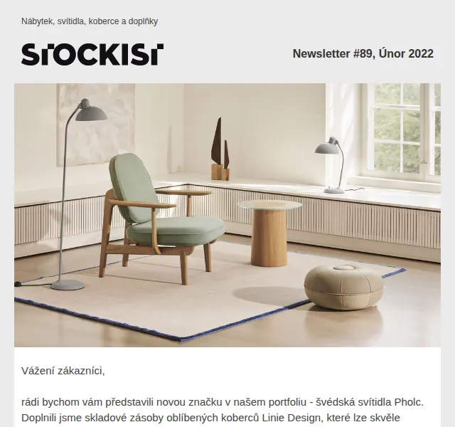 Stockist: Křeslo Fred se slevou 45 %, nová značka Pholc – únor 2026 | Nuslet.cz