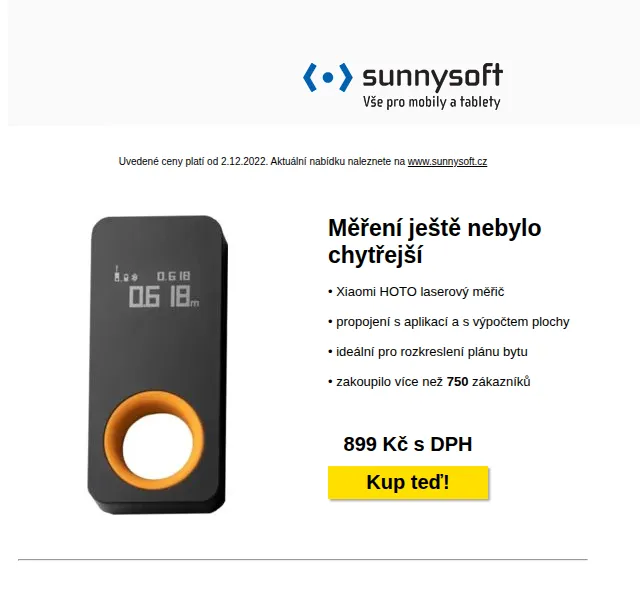 Sunnysoft: HOTO laserový měřič, Baofeng vysílačka a další – prosinec 2022 | Nuslet.cz