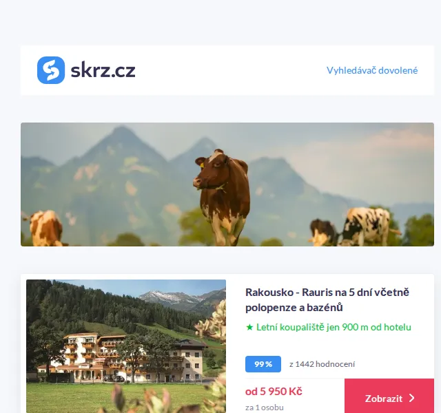 Vánoce na Skrz: Dovolená v Alpách od 1 499 Kč – červen 2026 | Nuslet.cz