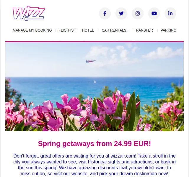 Wizz Air: Letenky od 24.99 EUR – červen 2026 | Nuslet.cz