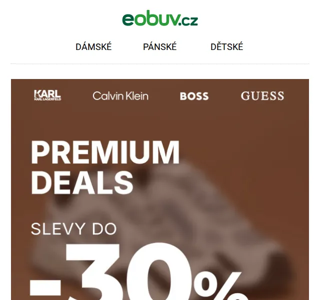 eobuv.cz: sleva až 30 % na Love Moschino, Guess – červen 2026 | Nuslet.cz