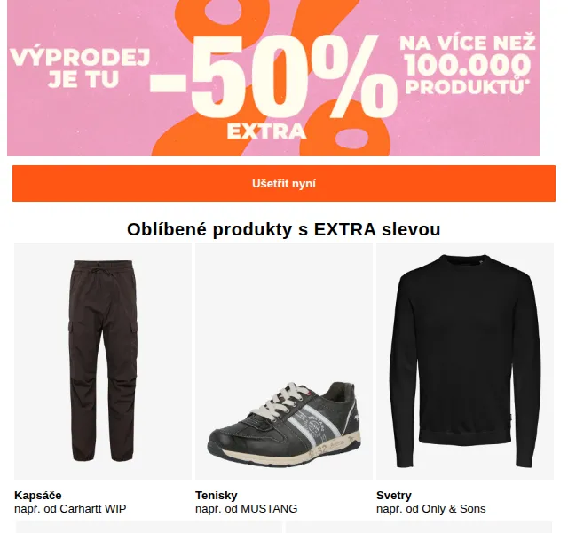 ABOUT YOU: -50 % Extra na 100 000 produktů – červenec 2026 | Nuslet.cz