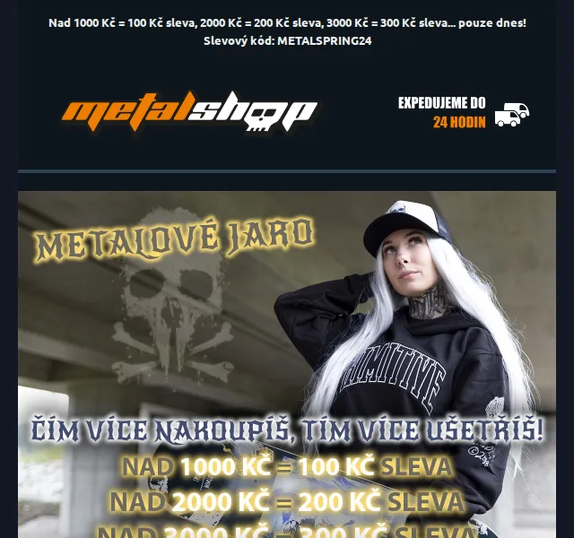 METALSHOP: Sleva až 300 Kč – červen 2026 | Nuslet.cz