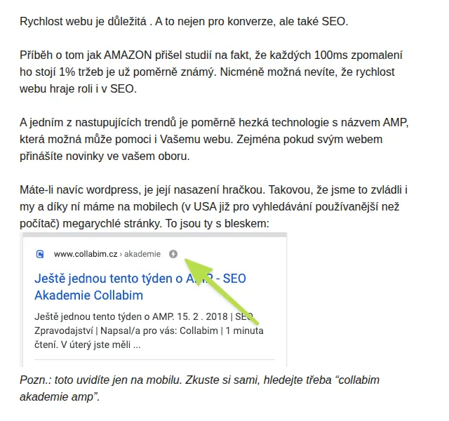 Collabim: Rychlost webu a AMP – červen 2026 | Nuslet.cz