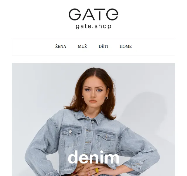 gate.shop: Denimová móda od 498 Kč – červen 2026 | Nuslet.cz
