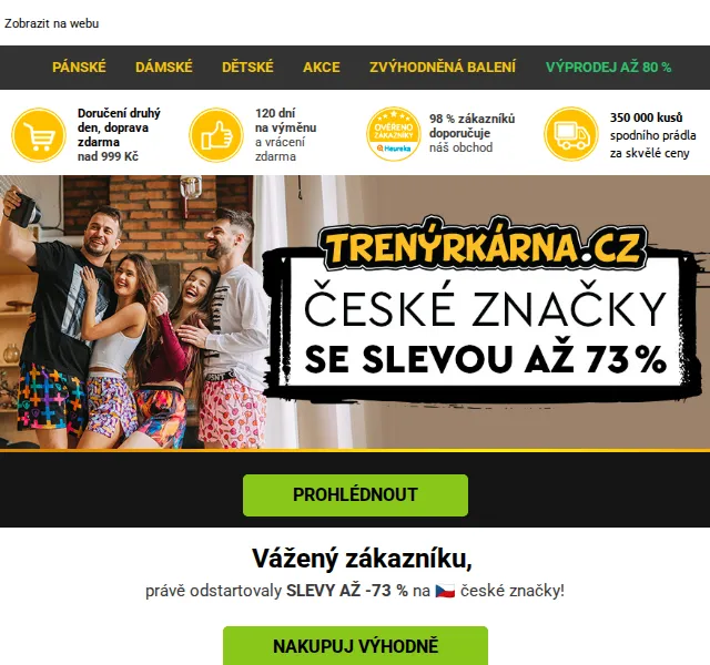 Lukáš z Trenýrkárna.cz: Slevy až 73 % na české značky – červenec 2026 | Nuslet.cz