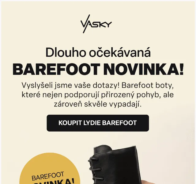 Vasky: Barefoot bestsellery – duben 2026 | Nuslet.cz